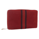 HERMES Fourre Tout Perth GM Long Wallet Canvas Red Auth ti3698-1