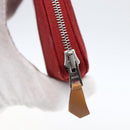 HERMES Fourre Tout Perth GM Long Wallet Canvas Red Auth ti3698-8