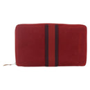 HERMES Fourre Tout Perth GM Long Wallet Canvas Red Auth ti3698-13