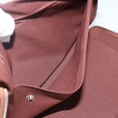 HERMES Fourre Tout Perth GM Lange Geldbörse Canvas Braun Auth ti3699-18