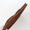 HERMES Fourre Tout Perth GM Lange Geldbörse Canvas Braun Auth ti3699-5