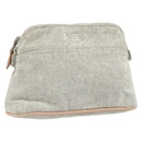 HERMES Bolide PM Pouch Canvas Gray Auth ti3700-1