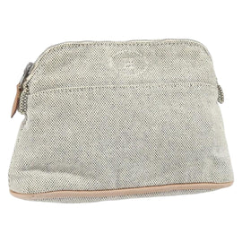 HERMES Bolide PM Pouch Canvas Gray Auth ti3700