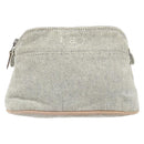 HERMES Bolide PM Pouch Canvas Gray Auth ti3700-2