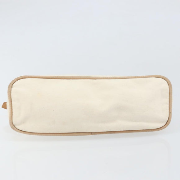 HERMES Bolide MM Pouch Canvas White Auth ti3701