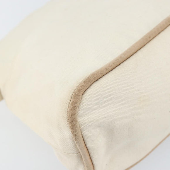 HERMES Bolide MM Pouch Canvas White Auth ti3701