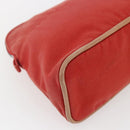 HERMES Bolide MM Pouch Canvas Red Auth ti3702-11