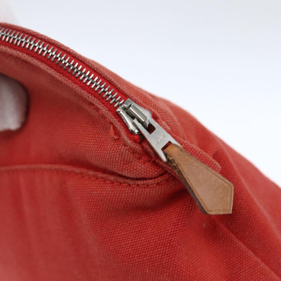 HERMES Bolide MM Pouch Canvas Red Auth ti3702