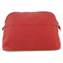HERMES Bolide MM Pouch Canvas Red Auth ti3702-3