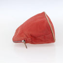 HERMES Bolide MM Pouch Canvas Red Auth ti3702-4