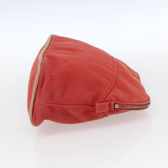 HERMES Bolide MM Pouch Canvas Red Auth ti3702