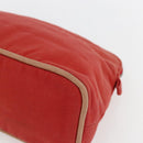 HERMES Bolide MM Pouch Canvas Red Auth ti3702-8