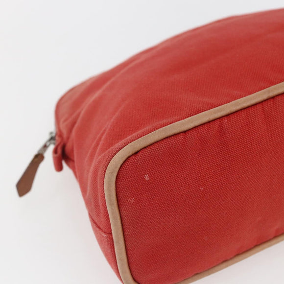 HERMES Bolide MM Pouch Canvas Red Auth ti3702