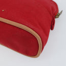 HERMES Bolide PM Pouch Canvas Red Auth ti3703-10