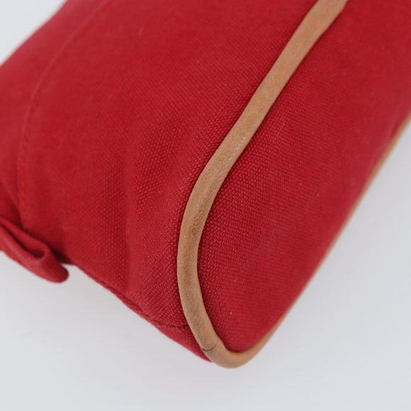 HERMES Bolide PM Pouch Canvas Red Auth ti3703