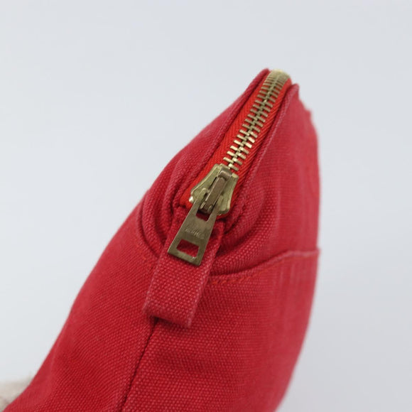 HERMES Bolide PM Pouch Canvas Red Auth ti3703