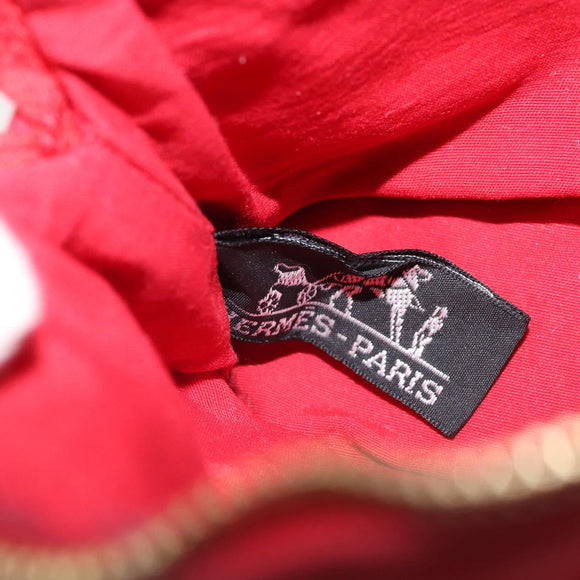 HERMES Bolide PM Pouch Canvas Red Auth ti3703