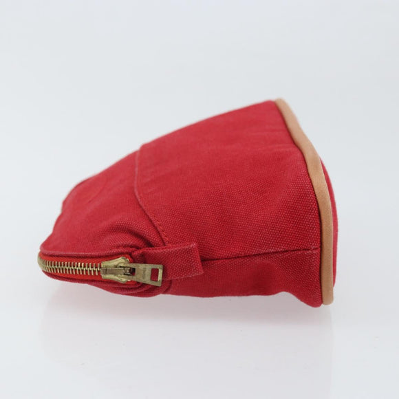HERMES Bolide PM Pouch Canvas Red Auth ti3703