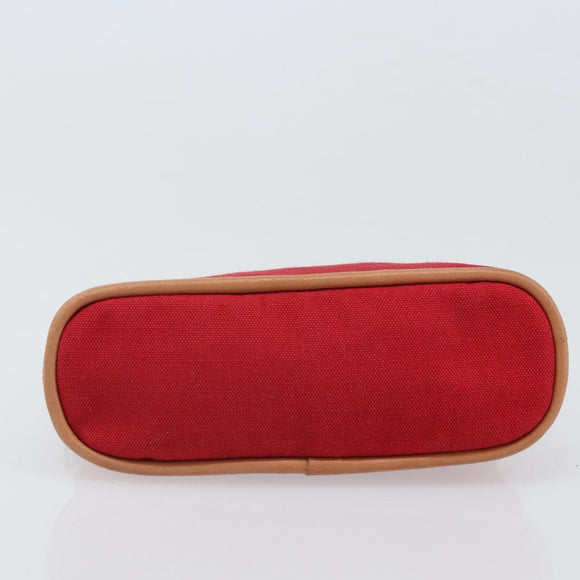 HERMES Bolide PM Pouch Canvas Red Auth ti3703