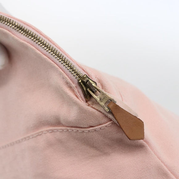 HERMES BolidePouch GM Pouch Canvas Pink Auth ti3704