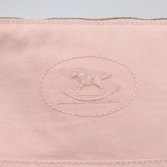 HERMES BolidePouch GM Pouch Canvas Pink Auth ti3704
