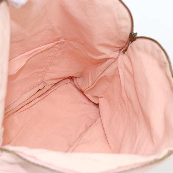 HERMES BolidePouch GM Pouch Canvas Pink Auth ti3704