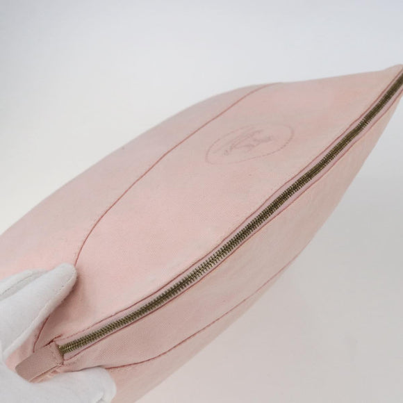 HERMES BolidePouch GM Pouch Canvas Pink Auth ti3704