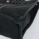 HERMES Fourre Tout PM Hand Bag Canvas Black Silver Auth ti3705-10