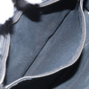 HERMES Fourre Tout PM Hand Bag Canvas Black Silver Auth ti3705-19