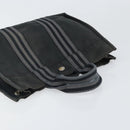 HERMES Fourre Tout PM Hand Bag Canvas Black Silver Auth ti3705-6