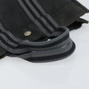 HERMES Fourre Tout PM Hand Bag Canvas Black Silver Auth ti3705-7