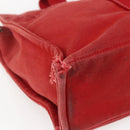 HERMES Deauville MM Hand Bag Canvas Red Auth ti3706-11