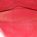 HERMES Deauville MM Hand Bag Canvas Red Auth ti3706-14