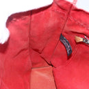 HERMES Deauville MM Hand Bag Canvas Red Auth ti3706-16