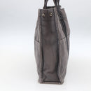 HERMES Fourre ToutMM Hand Bag Canvas Gray Silver Auth ti3707-3