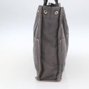 HERMES Fourre ToutMM Hand Bag Canvas Gray Silver Auth ti3707-4