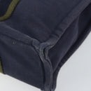 HERMES Fourre Tout PM Tote Bag Canvas Navy Silver Auth ti3708-9