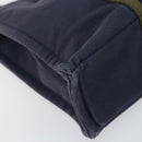 HERMES Fourre Tout PM Tote Bag Canvas Navy Silver Auth ti3708-14