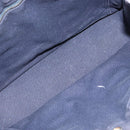 HERMES Fourre Tout PM Tote Bag Canvas Navy Silver Auth ti3708-11