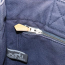 HERMES Fourre Tout PM Tote Bag Canvas Navy Silver Auth ti3708-19