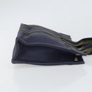 HERMES Fourre Tout PM Tote Bag Canvas Navy Silver Auth ti3708-3