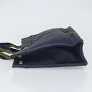 HERMES Fourre Tout PM Tote Bag Canvas Navy Silver Auth ti3708-4