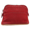 HERMES Bolide PM Pouch Canvas Red Auth ti3709-1