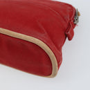 HERMES Bolide PM Pouch Canvas Red Auth ti3709-15