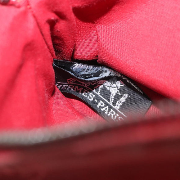 HERMES Bolide PM Pouch Canvas Red Auth ti3709