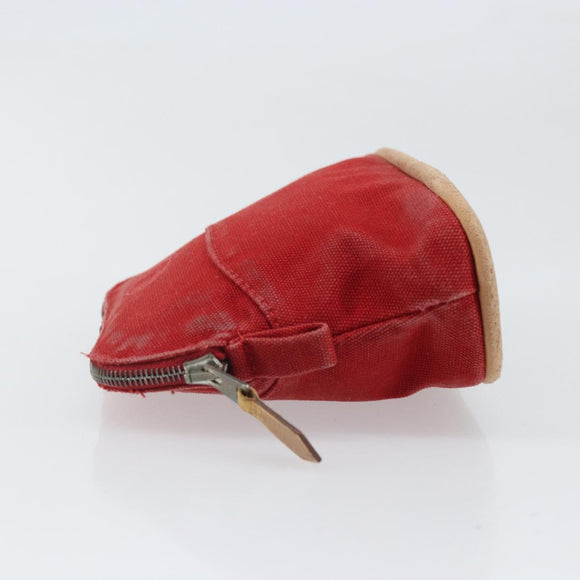 HERMES Bolide PM Pouch Canvas Red Auth ti3709
