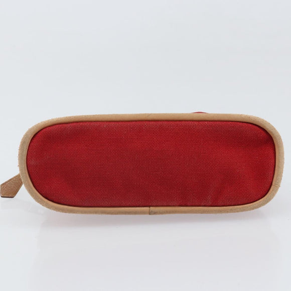 HERMES Bolide PM Pouch Canvas Red Auth ti3709