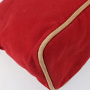 HERMES Bolide MM Pouch Canvas Red Auth ti3710-11