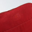 HERMES Bolide MM Pouch Canvas Red Auth ti3710-12