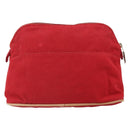 HERMES Bolide MM Pouch Canvas Red Auth ti3710-3